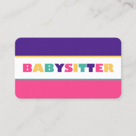 Cartão De Visita Babysitter