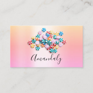 Cartão De Visita Babysitter ama babá, creche, pastel alegremente