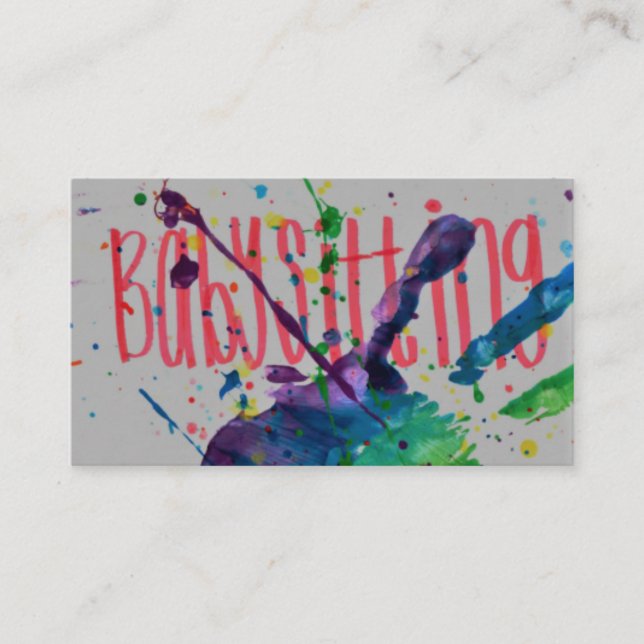 Cartão de visita Babysitting (Frente)