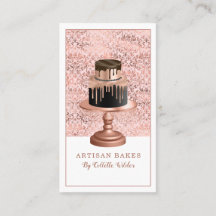 Bacery Pastery Chef Rosa Dourado Faux Foil Layer