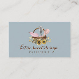 Cartão De Visita Bagaço de uísque de girassol azul Bagaço de pastel