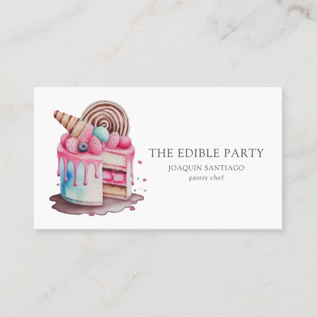 Cartão De Visita Bagaço E Desperdícios De Pastelaria (Frente)