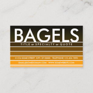 Cartão De Visita BAGELS amostra laranja