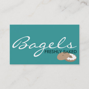 Cartão De Visita BAGELS cozidos recentemente. (cor customizável)