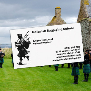 Cartão De Visita Bagpiper & Bagpiper School