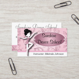 Cartão De Visita Bailarina cor-de-rosa do dançarino de balé | do