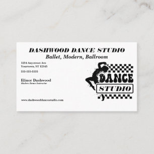 Cartão De Visita Bailarina Moderna com Frame Dance Studio