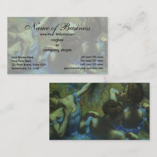 Cartão De Visita Bailarinas Azuis por Edgar Degas
