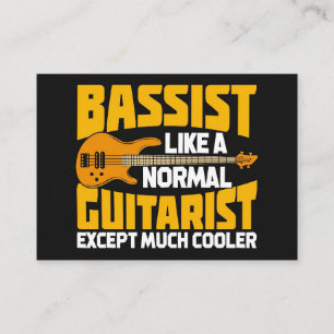 Cartão De Visita Baixista de Arte Musical Como Um Guitarrista Norma