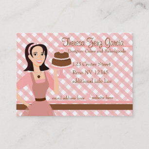 Cartão De Visita Bakedgoods-Bolo do desenhista