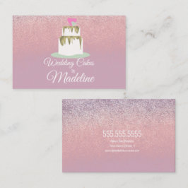 Cartão De Visita Baker Ocupado De Bolo De Camada De Bolo De Folha D