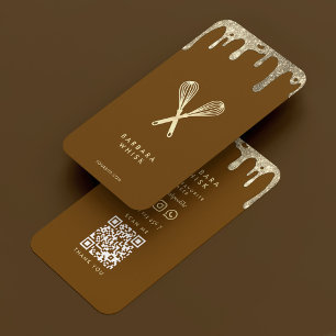 Cartão De Visita Baker Pastelaria de Chocolate de Uísque