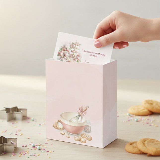 Cartão De Visita Baking Party Birthday Favor Thank You Insert (Criador carregado)