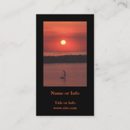 Cartão De Visita Balão de vela na foto do Sunset