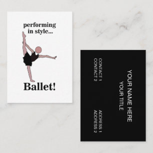 Cartão De Visita Balé Ballerina Dançer School