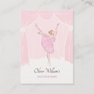 Cartão De Visita Balé de bailarina flexível rosa
