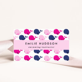 Cartão De Visita Baleias-Cuta, Instrutor de Natação, Treinador de N