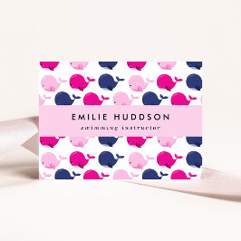 Cartão De Visita Baleias-Cuta, Instrutor de Natação, Treinador de N