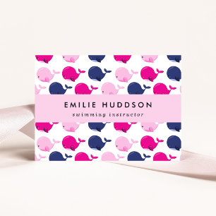 Cartão De Visita Baleias-Cuta, Instrutor de Natação, Treinador de N