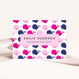 Cartão De Visita Baleias-Cuta, Instrutor de Natação, Treinador de N