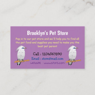 Cartão De Visita Bali Mina - ave exótica tropical