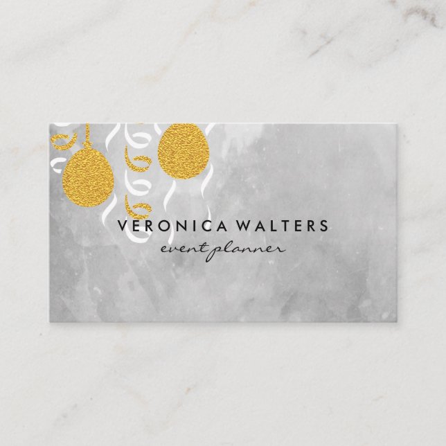 Cartão De Visita Balões do Partido / Máscaras (Frente)