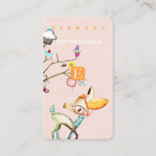 Cartão De Visita Bambi Terra das Maravilhas ETSY Sobremesas Macias
