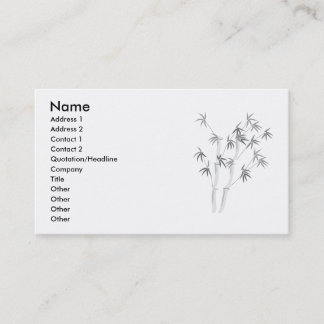 Cartão De Visita Bamboo-2, nome, endereço 1, endereço 2, contato 1…