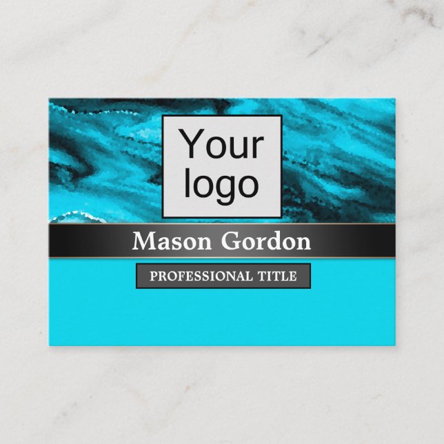 Cartão De Visita Bambu, crachá de fundo bege (Frente)