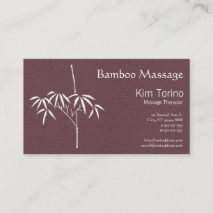 Cartão De Visita Bambu do japonês do terapeuta da massagem