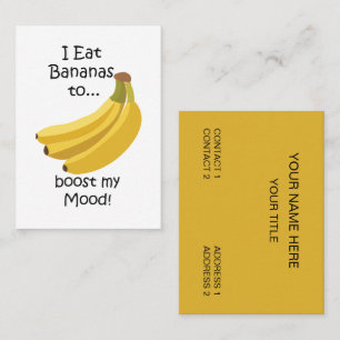 Cartão De Visita Banana Fruta Aumenta Meu Humor Engraçado
