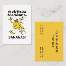 Cartão De Visita Bananas Fruta Bananas Engraçadas