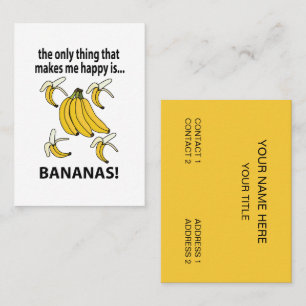 Cartão De Visita Bananas Fruta Bananas Engraçadas