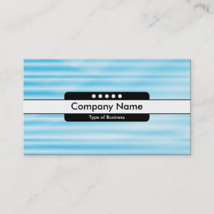 Cartão De Visita Banda central 5 pontos - Azul ondulado