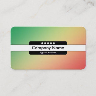 Cartão De Visita Banda central 5 pontos - Gradiente Grn, Yellw, Ver