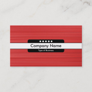 Cartão De Visita Banda central 5 pontos - Textura vermelha escovada