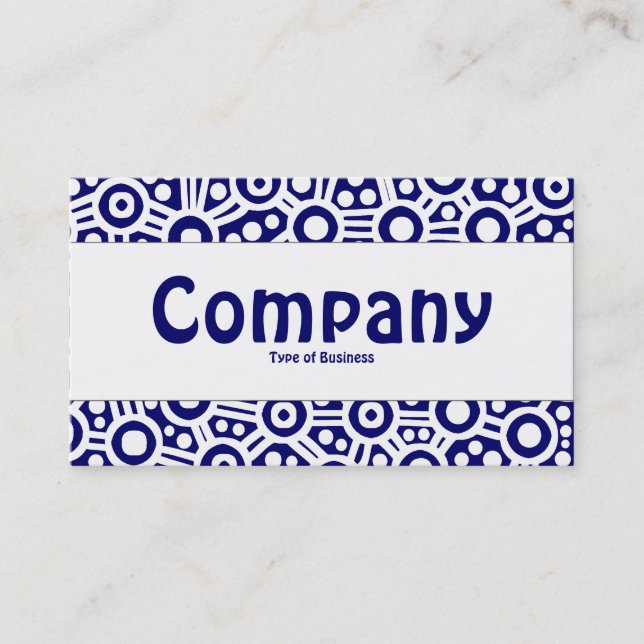 Cartão De Visita Banda central - Circuitos de Alienígena - Azul esc (Frente)