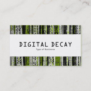 Cartão De Visita Banda central - Decaimento digital - Verde marcian