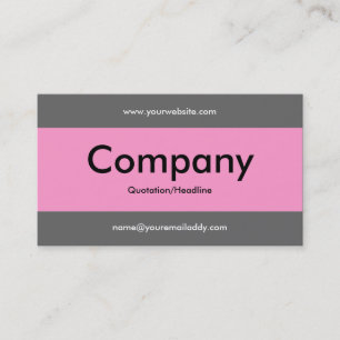 Cartão De Visita Banda central v2 - Cinza e rosa
