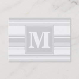 Cartão De Visita Banda de cinza leve monograma
