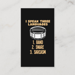 Cartão De Visita Banda de Drummer Sarcástico Humor Percussion Drum