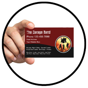 Cartão De Visita Banda de Garage de Rock And Roll Grunge Legal