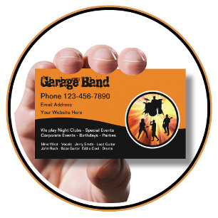 Cartão De Visita Banda de Garage de Rock And Roll Legal