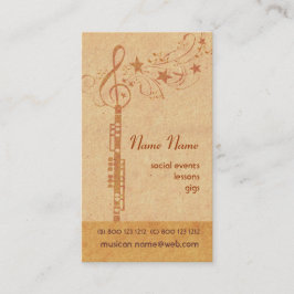 Cartão De Visita Banda de Oboe da música - instrumento musical do