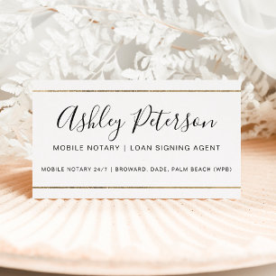 Cartão De Visita Banda de ouro para tipografia pública Notária Móve