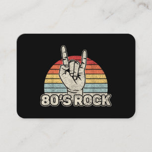Cartão De Visita Banda de Rock dos Anos 80 Vintage Retro
