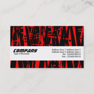 Cartão De Visita Banda de textura - Abstrato em vermelho e preto