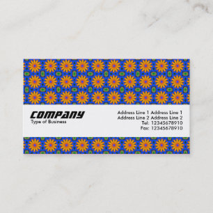 Cartão De Visita Banda de Textura - Flores Laranja