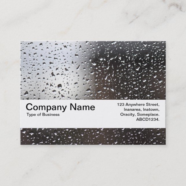 Cartão De Visita Banda de Textura V2 - Chuva em uma Janela (Frente)