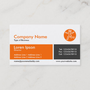 Cartão De Visita Banda dividida - Cinzas laranja e escura